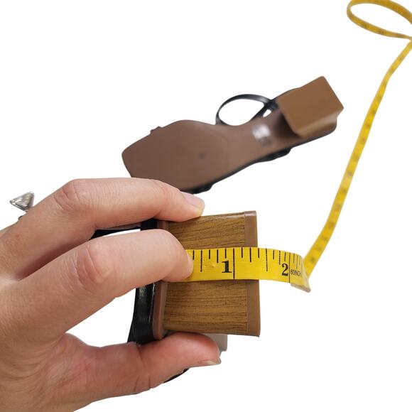 Steve Madden Womens Ensure Slingback Sandal Size 7.5 Black Square Toe Block Heel - Picture 10 of 10